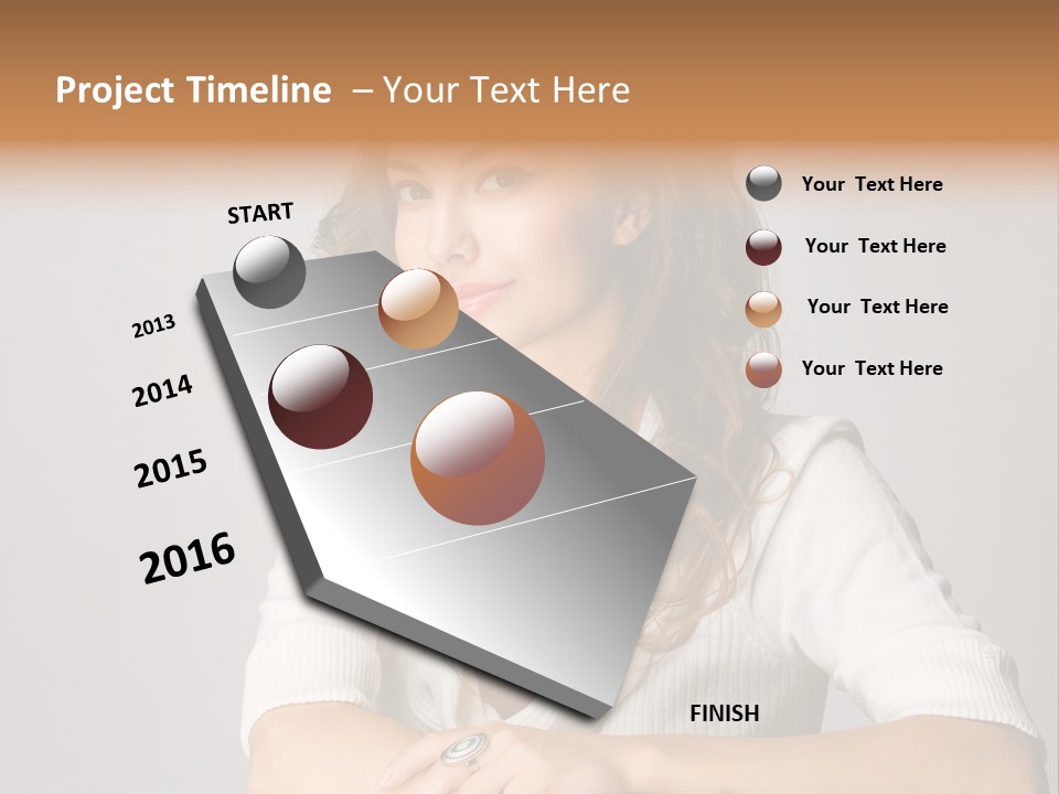 Tanned Person Girl PowerPoint Template