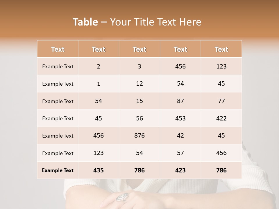 Tanned Person Girl PowerPoint Template