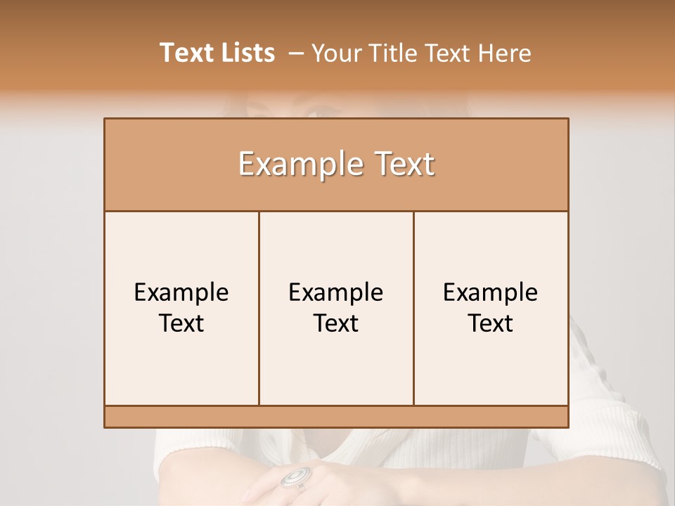 Tanned Person Girl PowerPoint Template