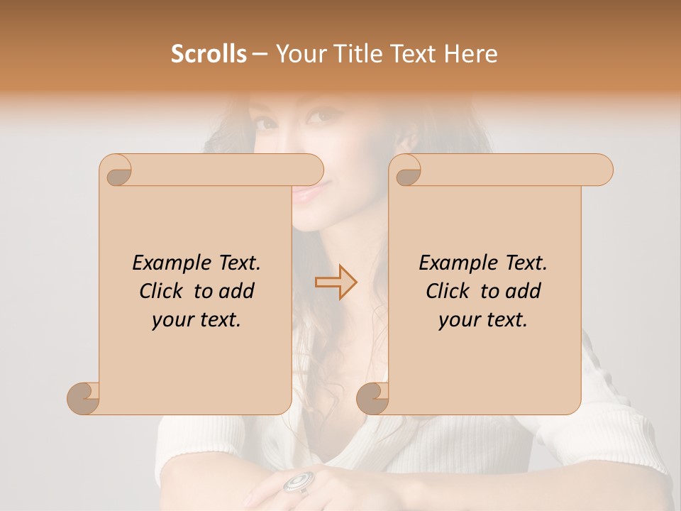 Tanned Person Girl PowerPoint Template