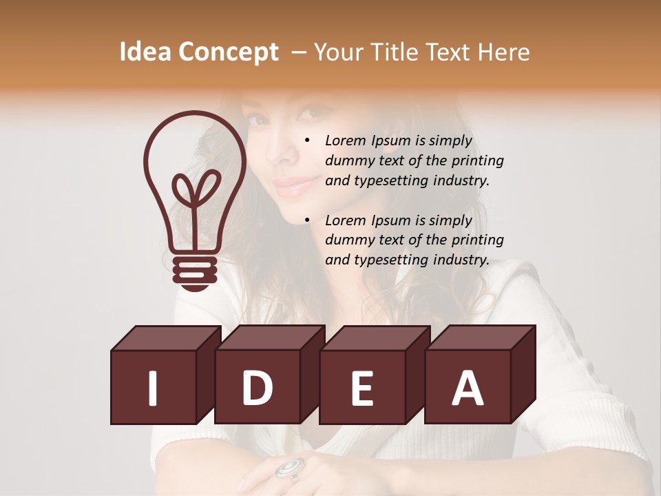 Tanned Person Girl PowerPoint Template