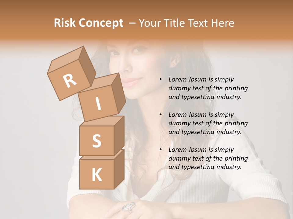 Tanned Person Girl PowerPoint Template