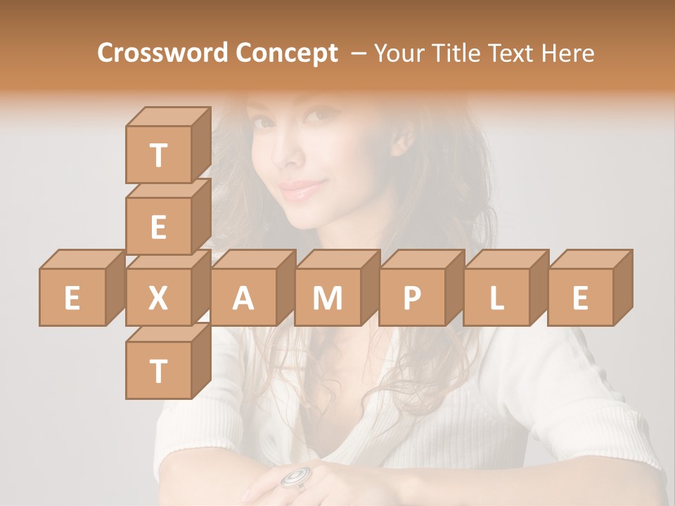 Tanned Person Girl PowerPoint Template