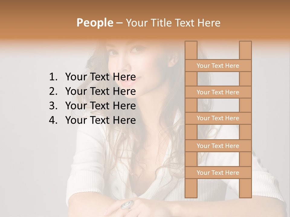 Tanned Person Girl PowerPoint Template