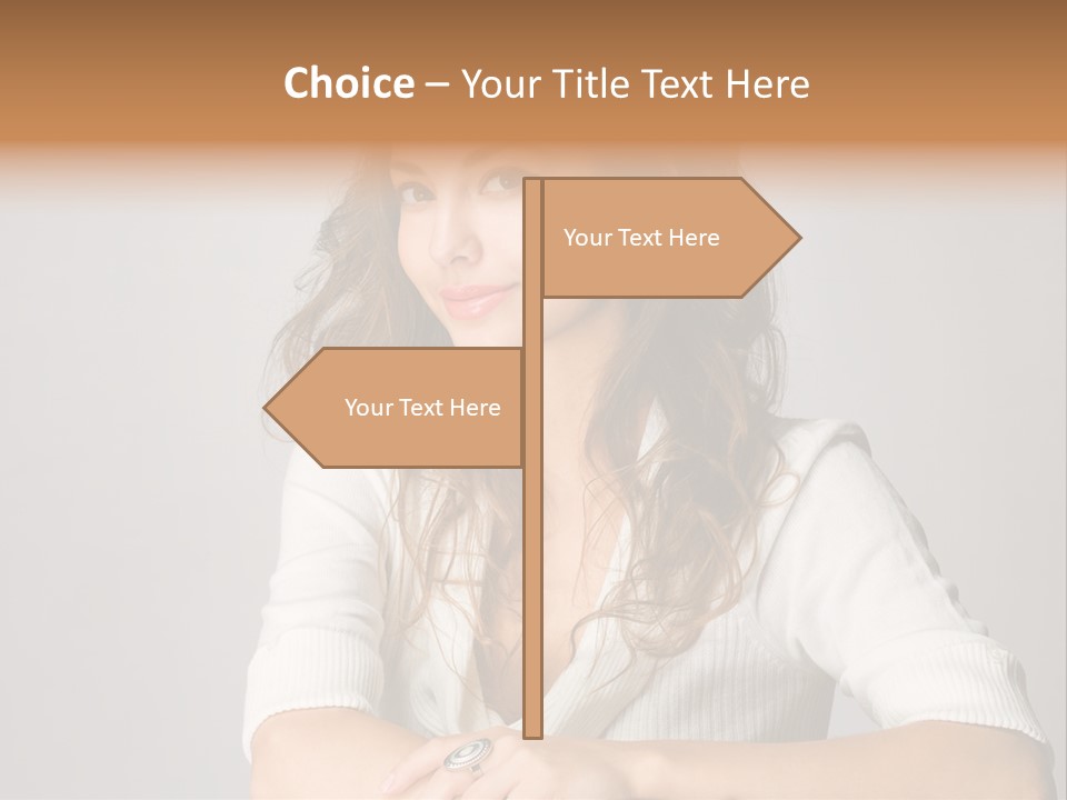 Tanned Person Girl PowerPoint Template