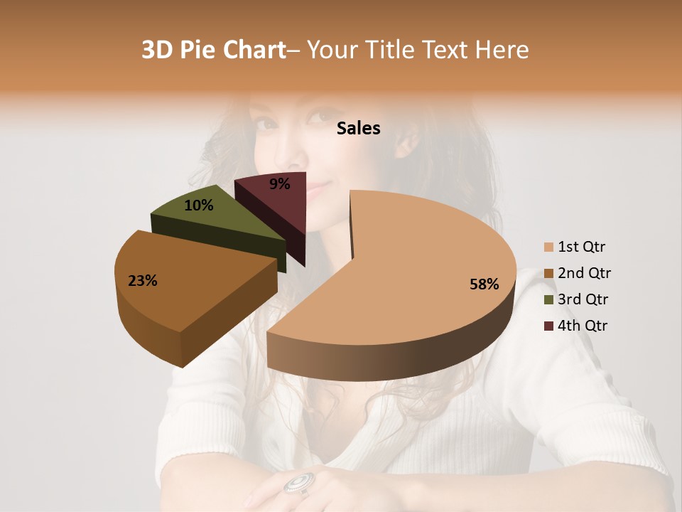 Tanned Person Girl PowerPoint Template