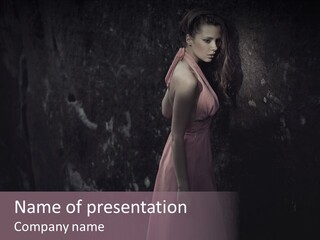 White Attractive Model PowerPoint Template