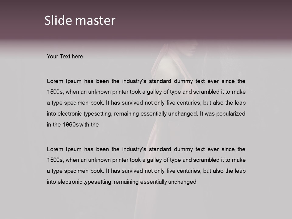 White Attractive Model PowerPoint Template