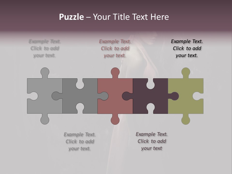 White Attractive Model PowerPoint Template