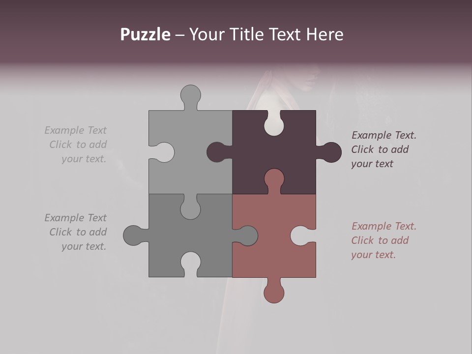 White Attractive Model PowerPoint Template