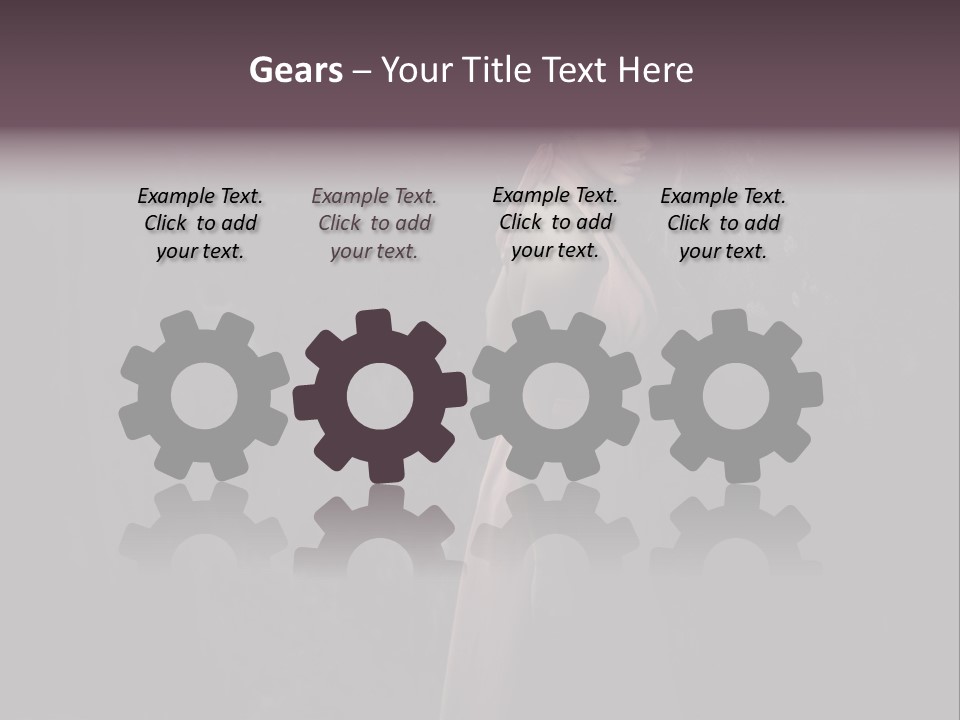 White Attractive Model PowerPoint Template