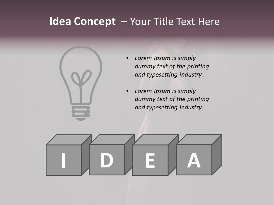 White Attractive Model PowerPoint Template