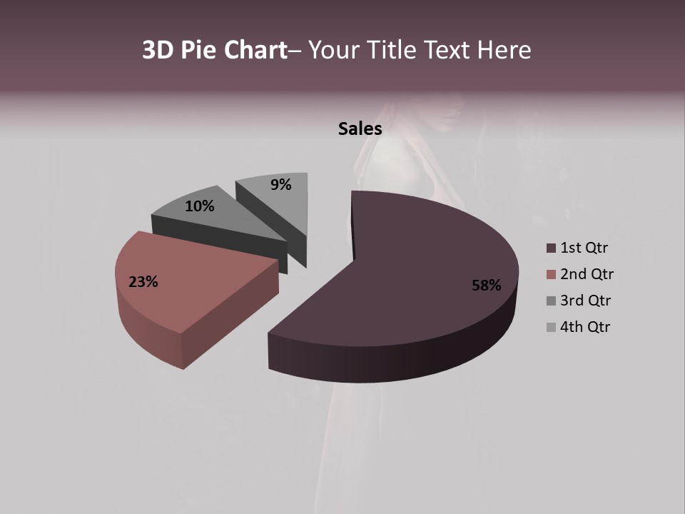 White Attractive Model PowerPoint Template