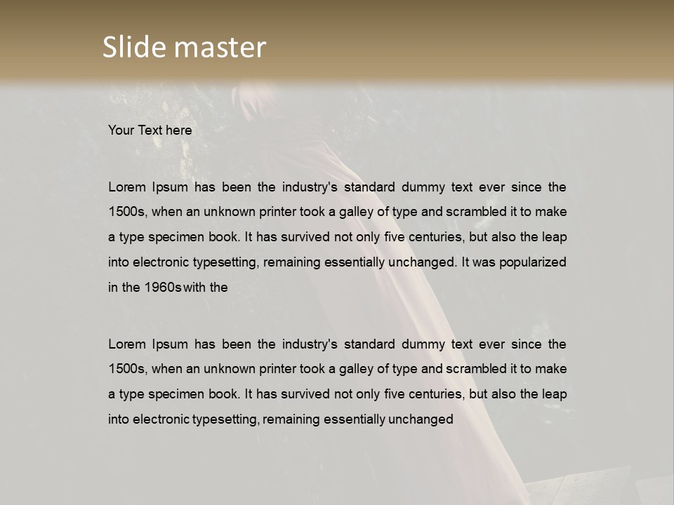 People Woman Posing PowerPoint Template