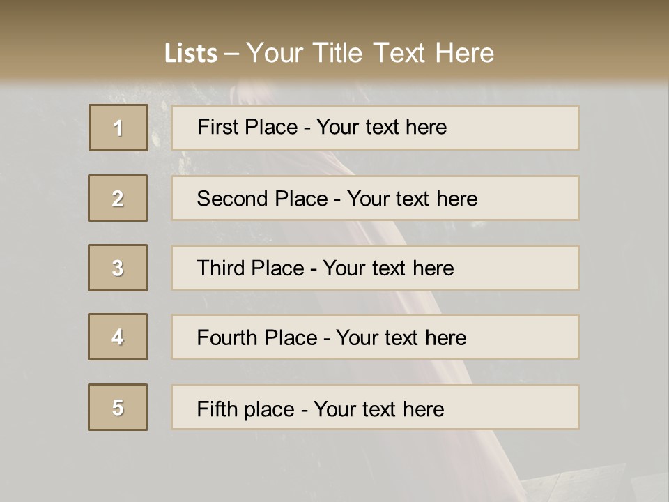 People Woman Posing PowerPoint Template