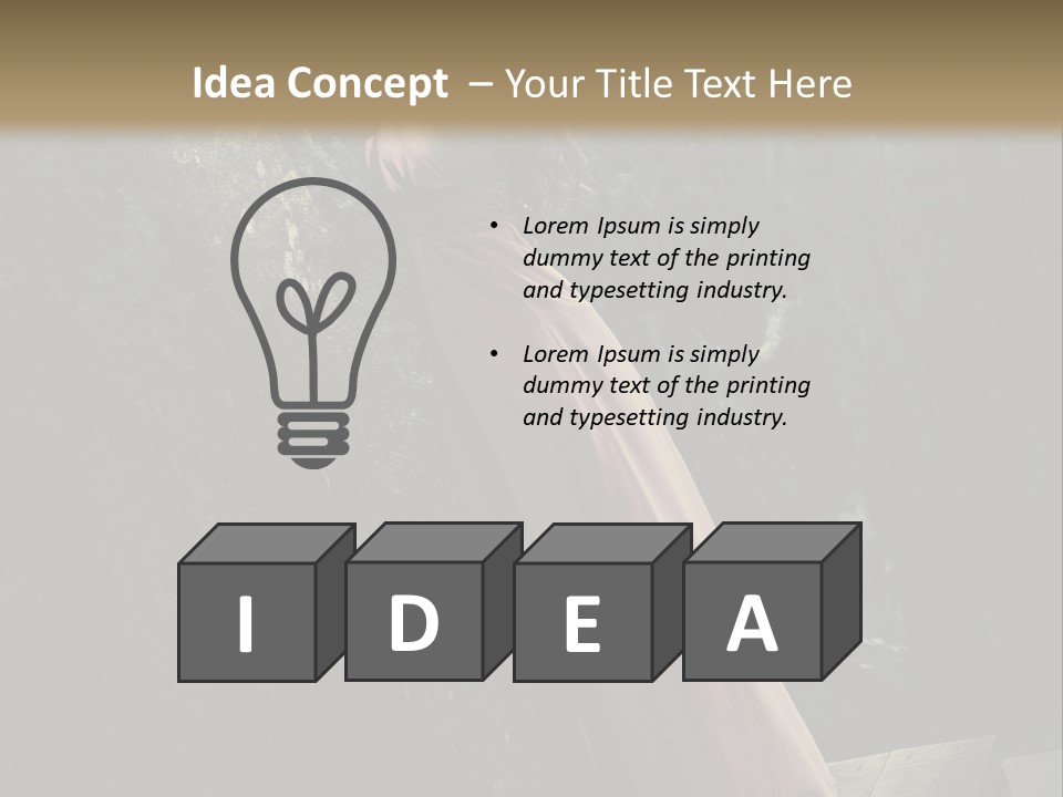 People Woman Posing PowerPoint Template