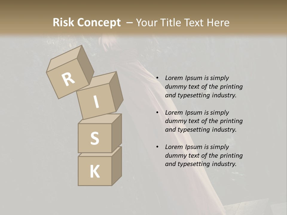 People Woman Posing PowerPoint Template