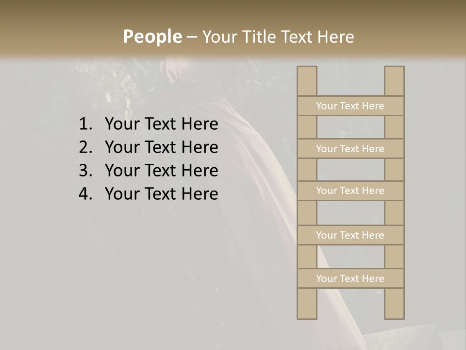 People Woman Posing PowerPoint Template