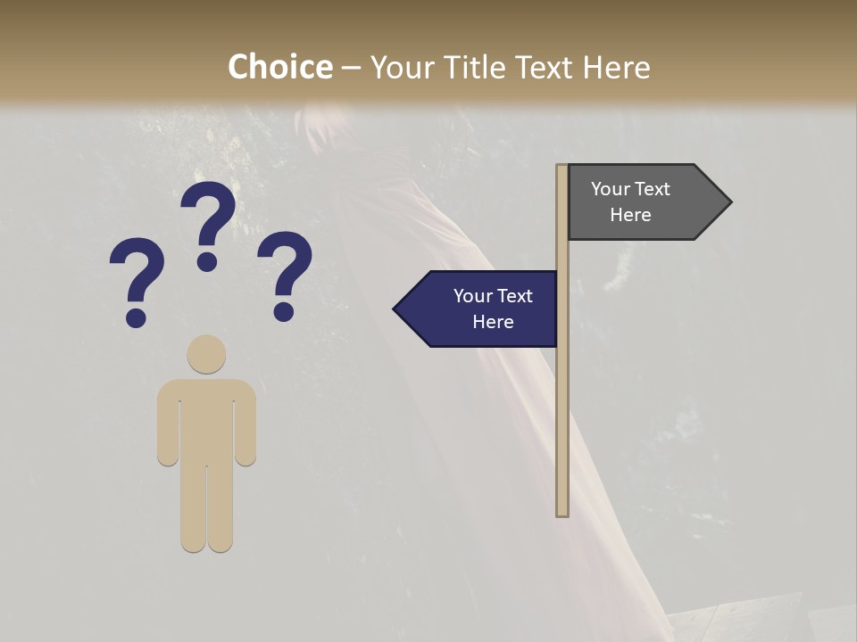 People Woman Posing PowerPoint Template