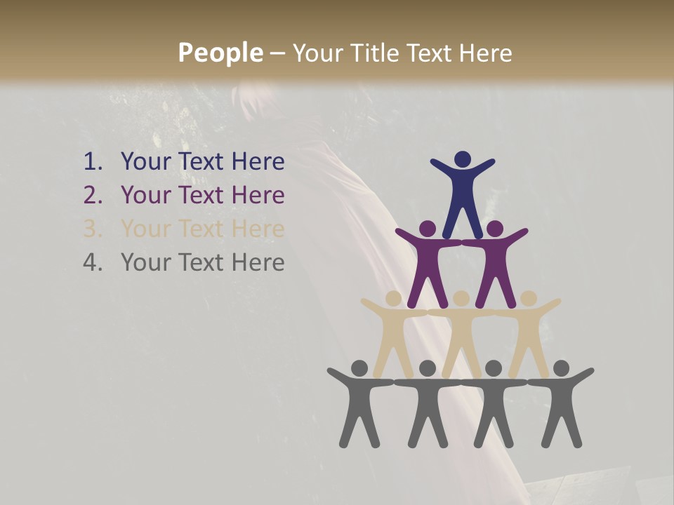 People Woman Posing PowerPoint Template