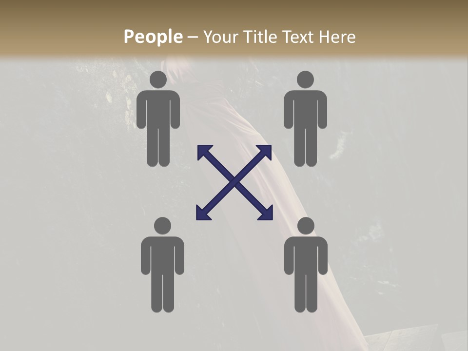 People Woman Posing PowerPoint Template