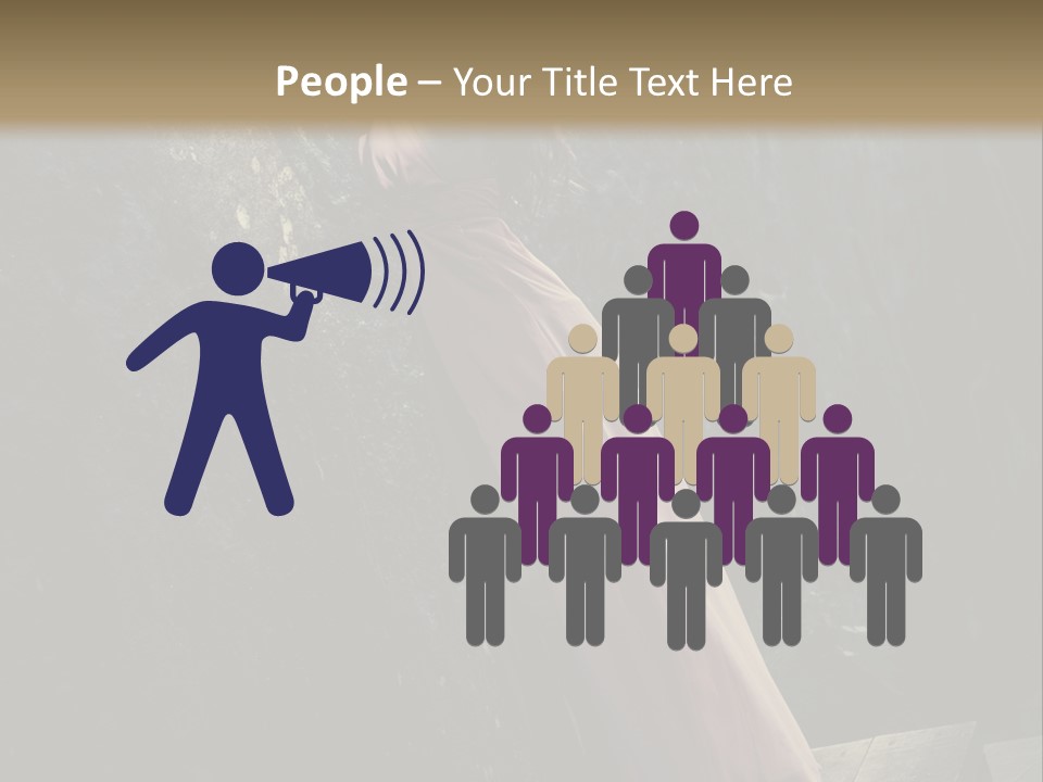 People Woman Posing PowerPoint Template