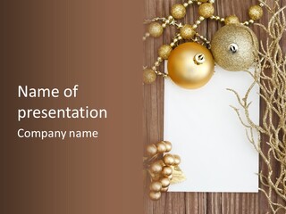 Brown Ball Branch PowerPoint Template