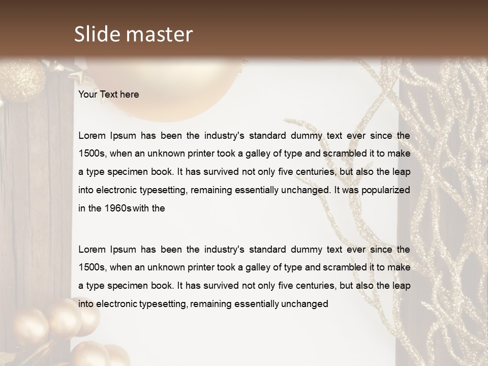 Brown Ball Branch PowerPoint Template