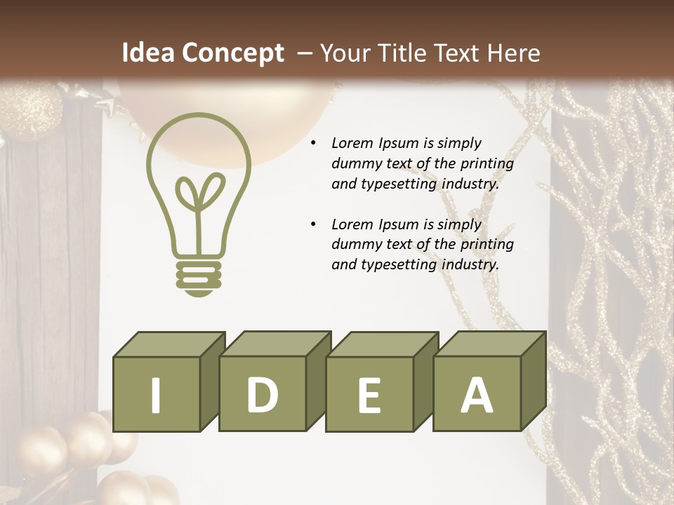 Brown Ball Branch PowerPoint Template