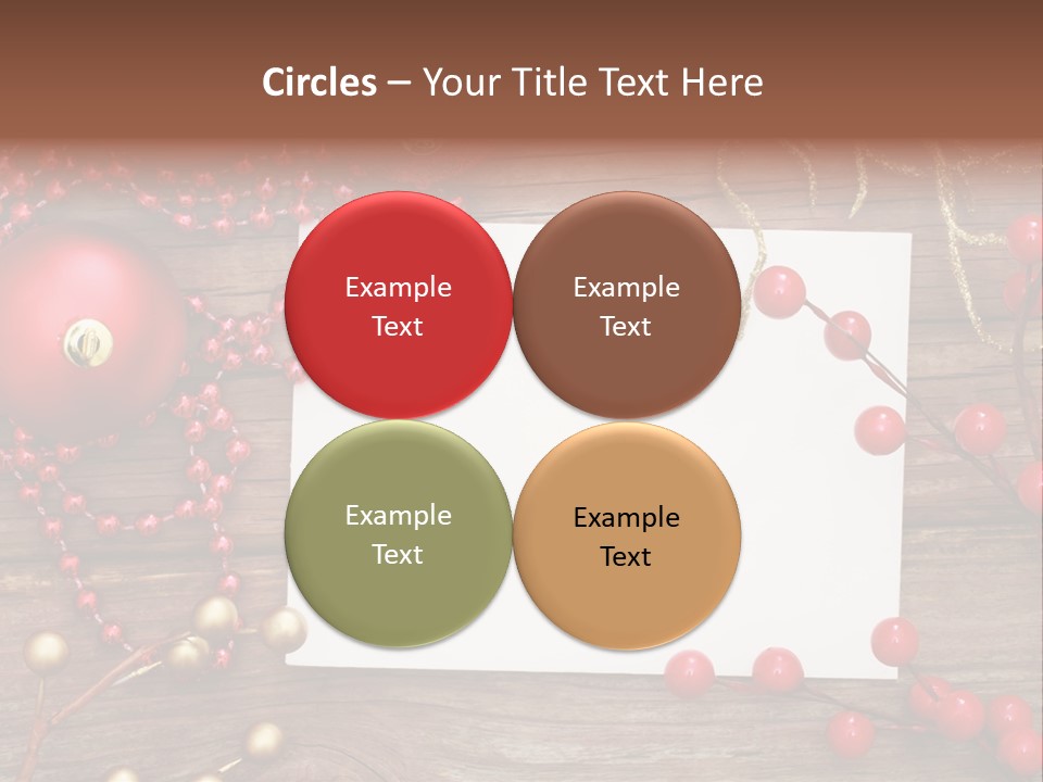 Message Xmas Wooden Board PowerPoint Template