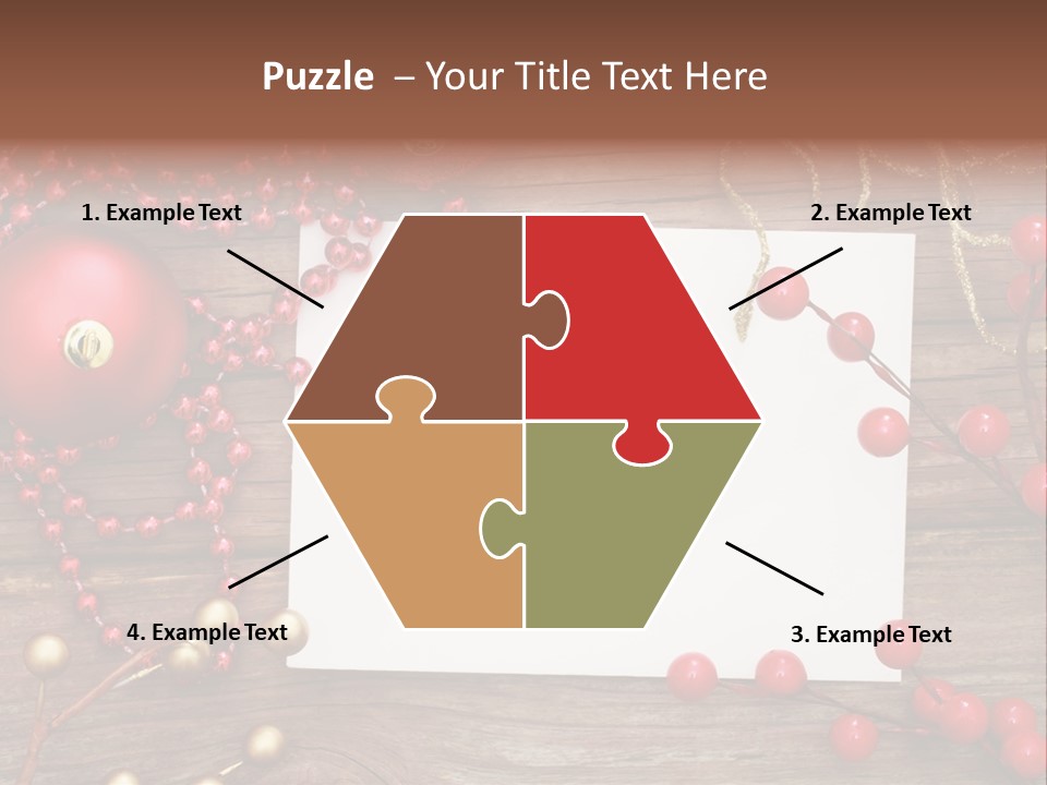 Message Xmas Wooden Board PowerPoint Template