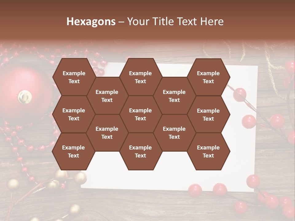 Message Xmas Wooden Board PowerPoint Template