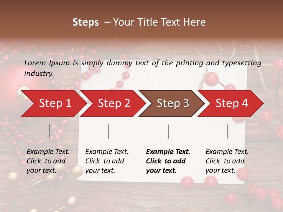 Message Xmas Wooden Board PowerPoint Template