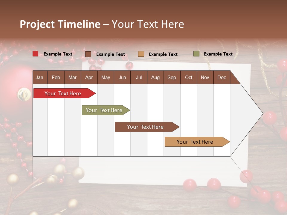 Message Xmas Wooden Board PowerPoint Template