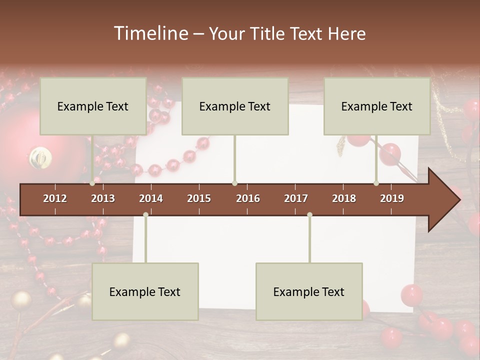 Message Xmas Wooden Board PowerPoint Template