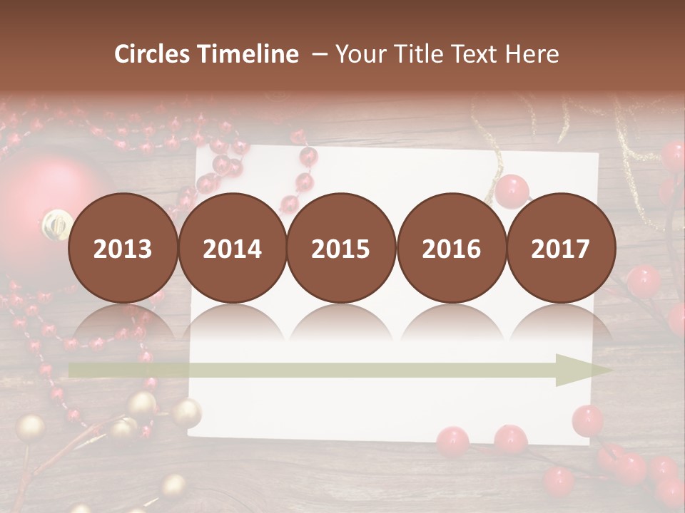 Message Xmas Wooden Board PowerPoint Template