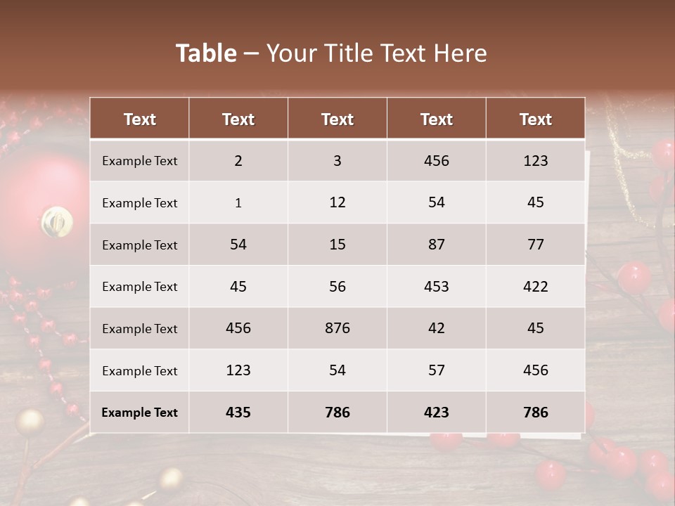 Message Xmas Wooden Board PowerPoint Template