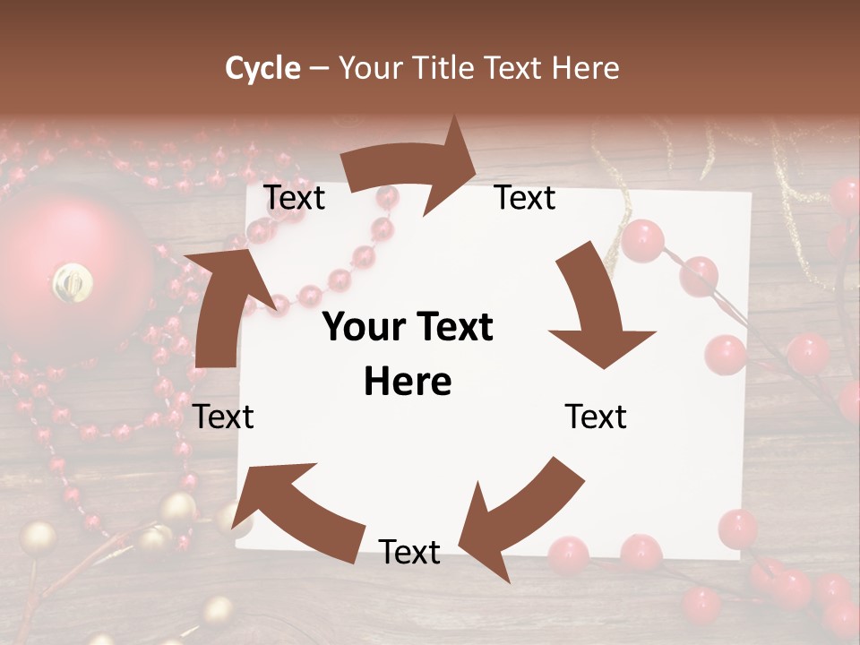 Message Xmas Wooden Board PowerPoint Template