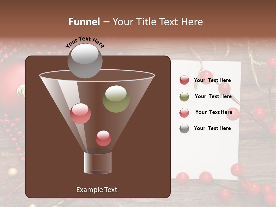 Message Xmas Wooden Board PowerPoint Template