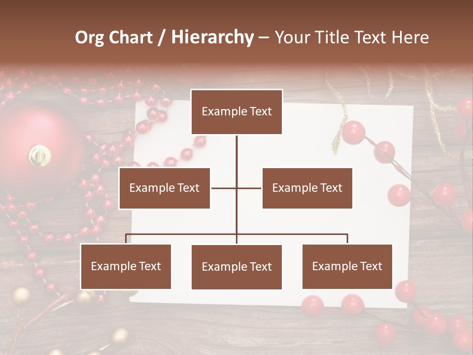 Message Xmas Wooden Board PowerPoint Template