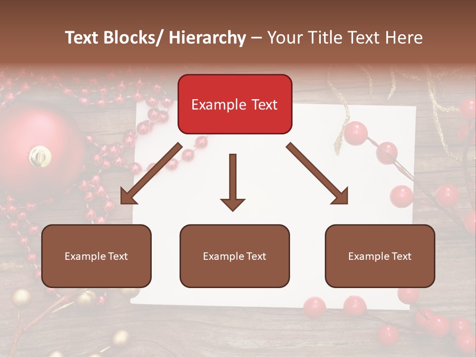 Message Xmas Wooden Board PowerPoint Template