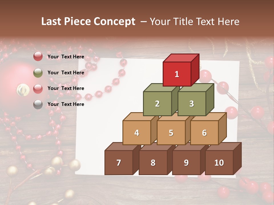 Message Xmas Wooden Board PowerPoint Template