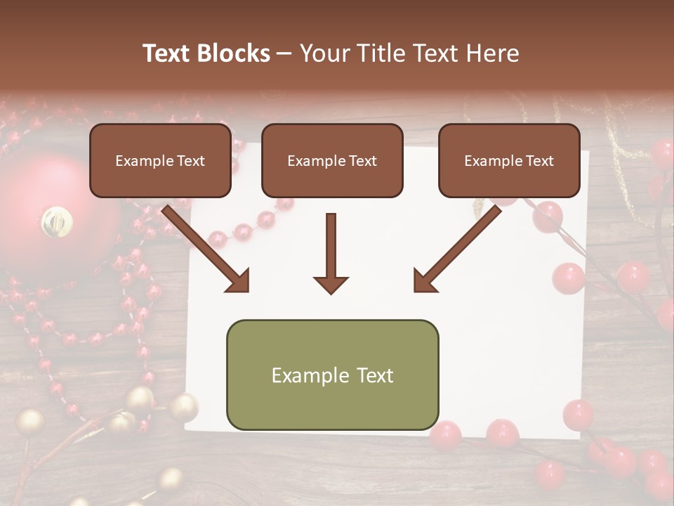 Message Xmas Wooden Board PowerPoint Template
