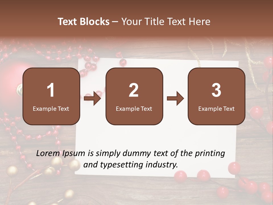 Message Xmas Wooden Board PowerPoint Template