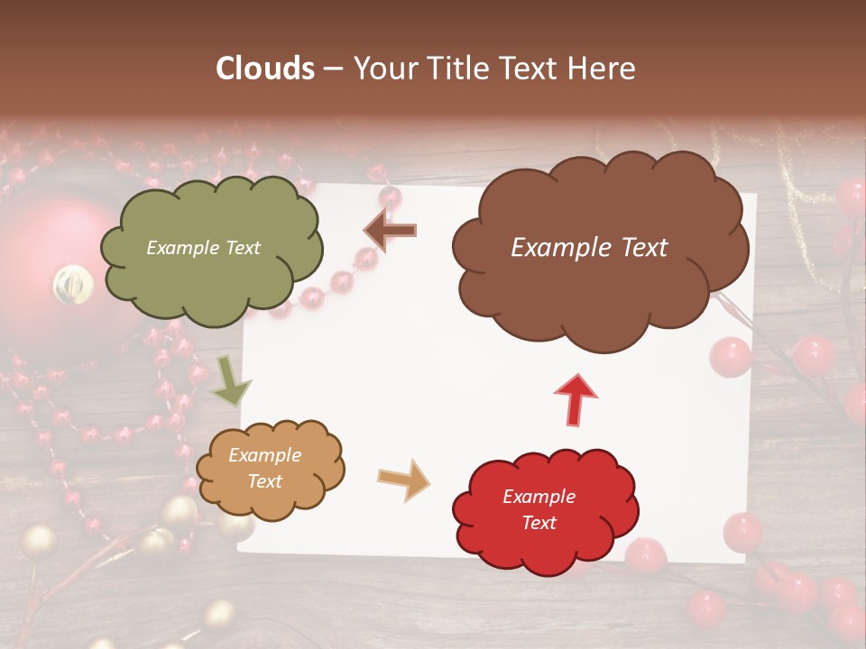 Message Xmas Wooden Board PowerPoint Template
