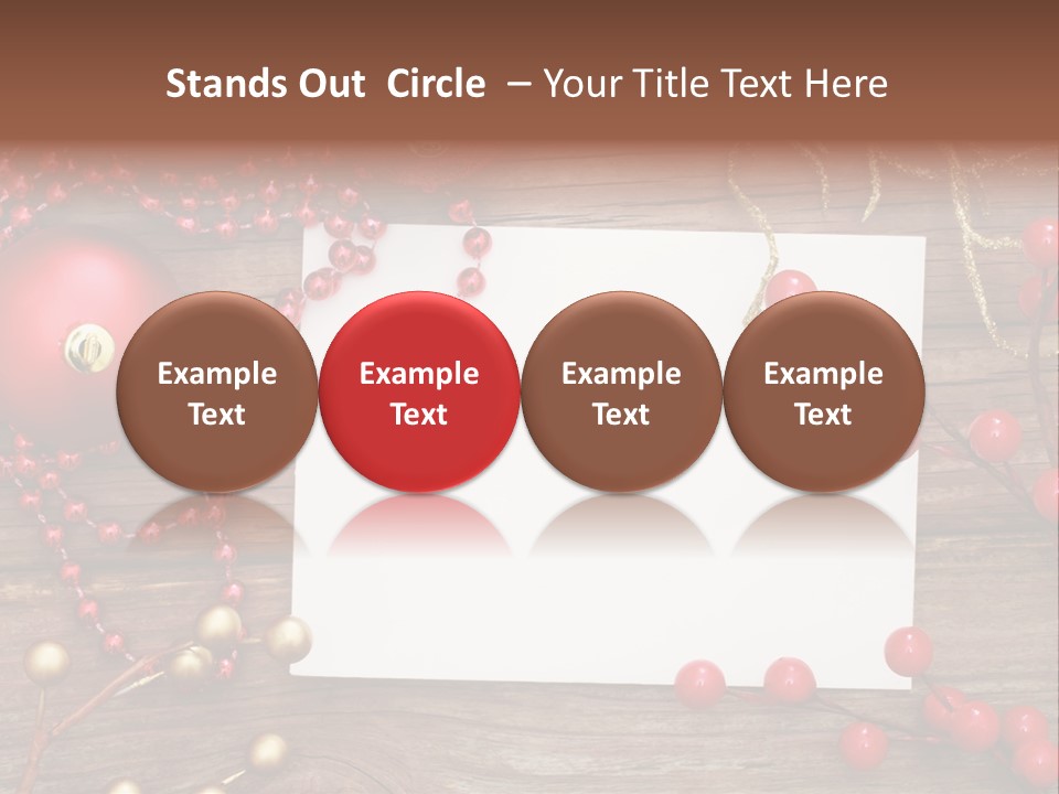 Message Xmas Wooden Board PowerPoint Template