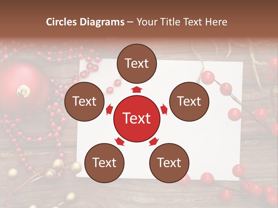 Message Xmas Wooden Board PowerPoint Template