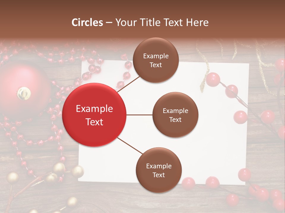 Message Xmas Wooden Board PowerPoint Template