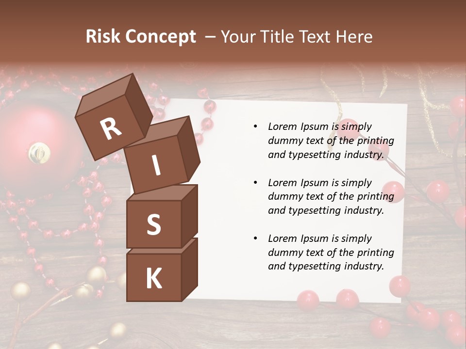 Message Xmas Wooden Board PowerPoint Template