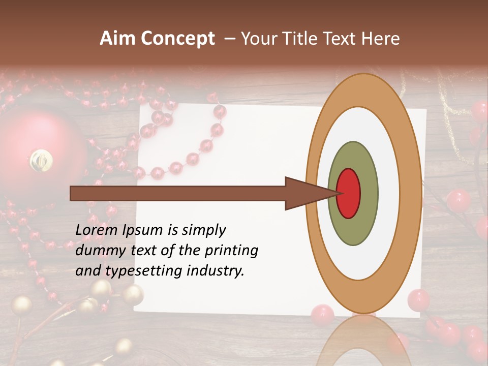 Message Xmas Wooden Board PowerPoint Template